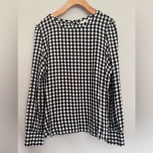 Loft gingham blouse, size large